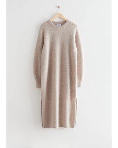 Oversized Knitted Midi Dress Mole