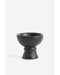 Pedestal Salt Bowl Black