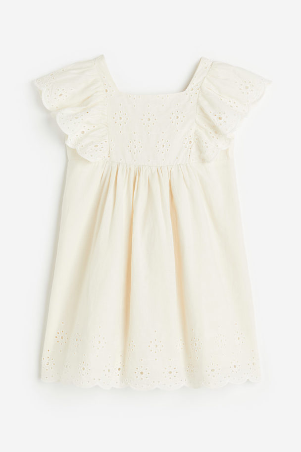 H&M Cotton Dress Natural White