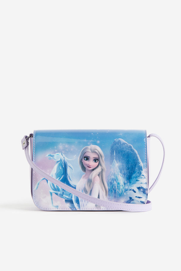 H&M Schoudertas Met Print Lichtpaars/frozen