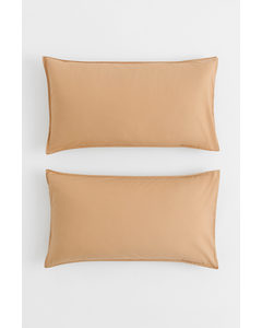 2-pack Cotton Pillowcases Yellow