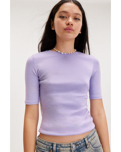 Fitted Soft T-shirt Light Purple