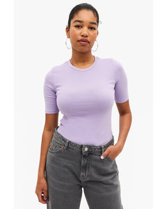 Fitted Soft T-shirt Light Purple
