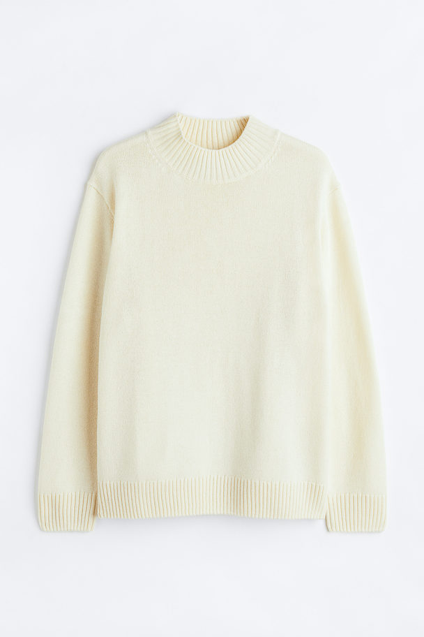 H&M Pullover aus Wollmischung Regular Fit Cremefarben