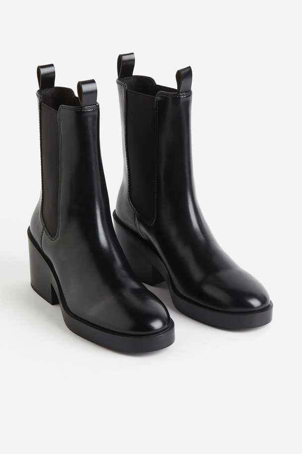 H&M Heeled Chelsea Boots Black