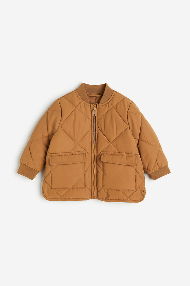 H&M Quilted Jacket Light Brown