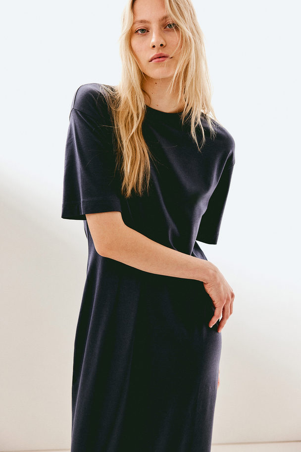 H&M T-shirt Dress Navy Blue