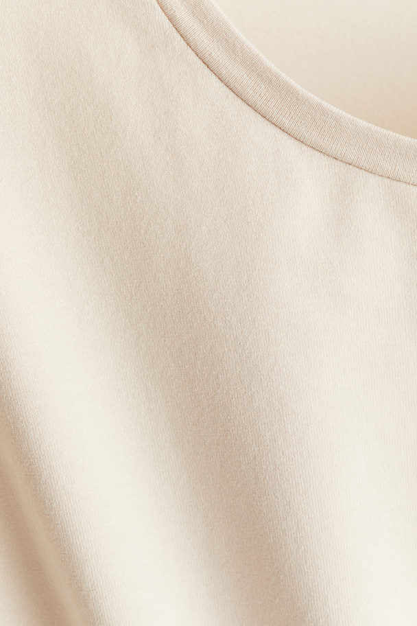 H&M T-Shirt-Kleid Hellbeige