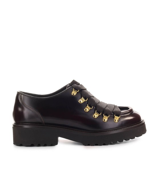 Doucal's Doucal's Burgundy Leather Derby Lace-up