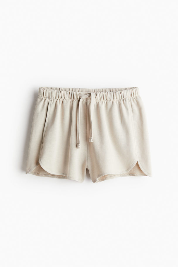 H&M Sweatshort Lichtbeige