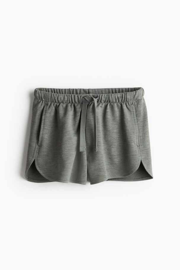 H&M Sweatshorts Hellkhakigrün meliert