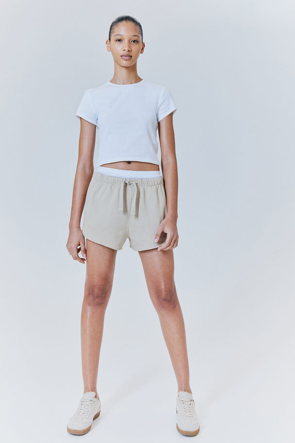 H&M Sweatshorts Hellbeige