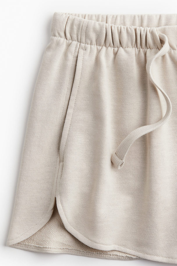 H&M Sweatshort Lichtbeige