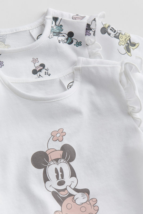 H&M Set Van 2 Katoenen Pyjama's Lichtroze/minnie Mouse