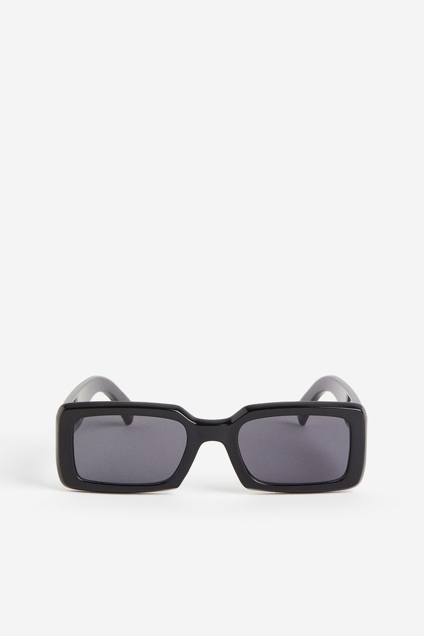 H&M Rechteckige Sonnenbrille Schwarz