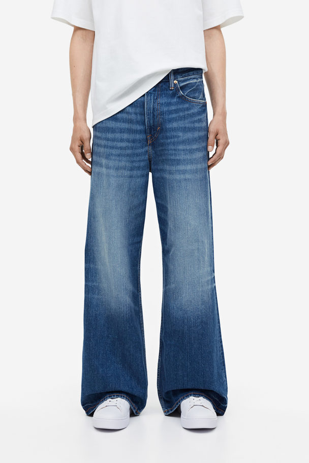 H&M Bootcut Loose Jeans Denim Blue