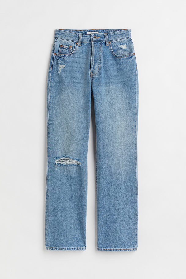 H&M Flared High Ankle Jeans Light Denim Blue