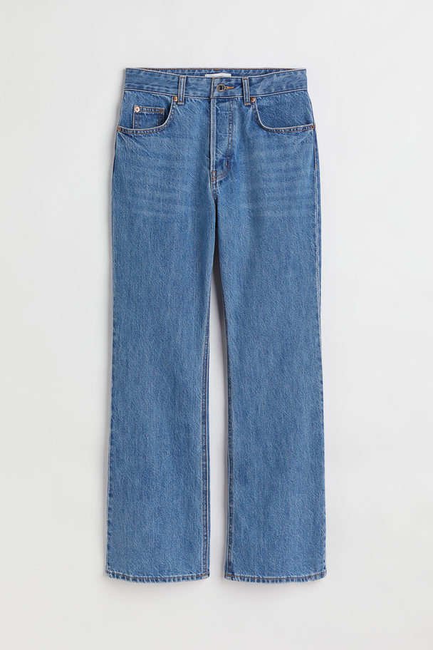 H&M Flared High Ankle Jeans Denim Blue