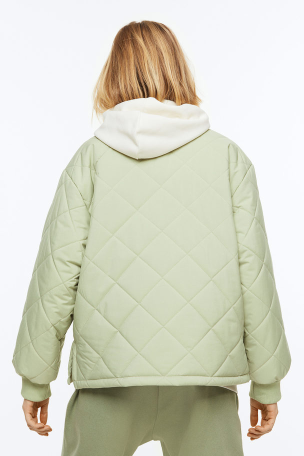 H&M Quilted Jacket Light Green
