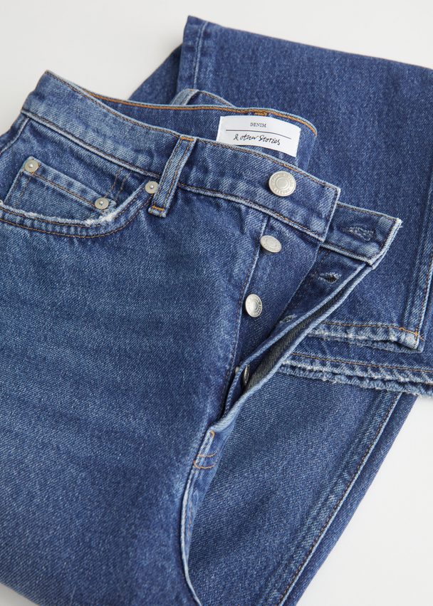 & Other Stories High Waist Tapered Jeans Mid Blue