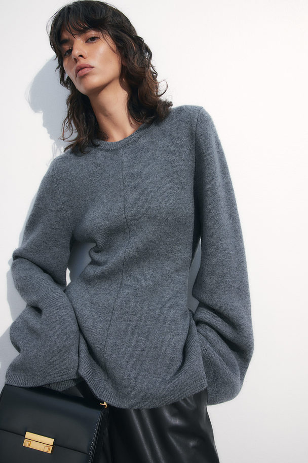 H&M Pullover aus Wollmischung Dunkelgrau