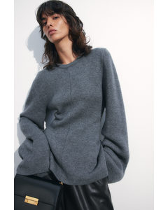 Pullover aus Wollmischung Dunkelgrau