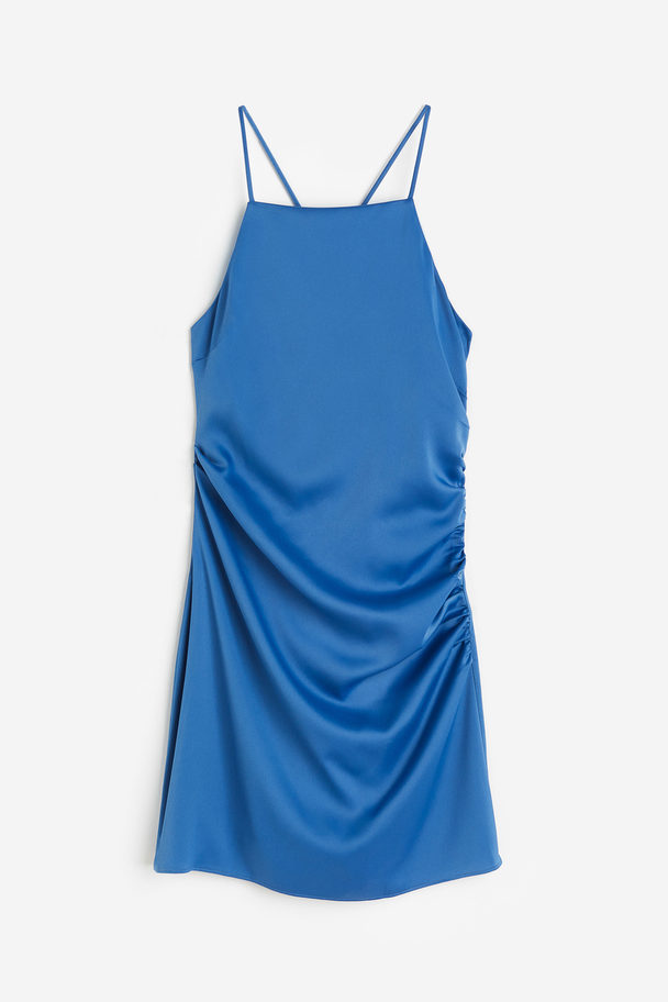 H&M Drapiertes Kleid Blau