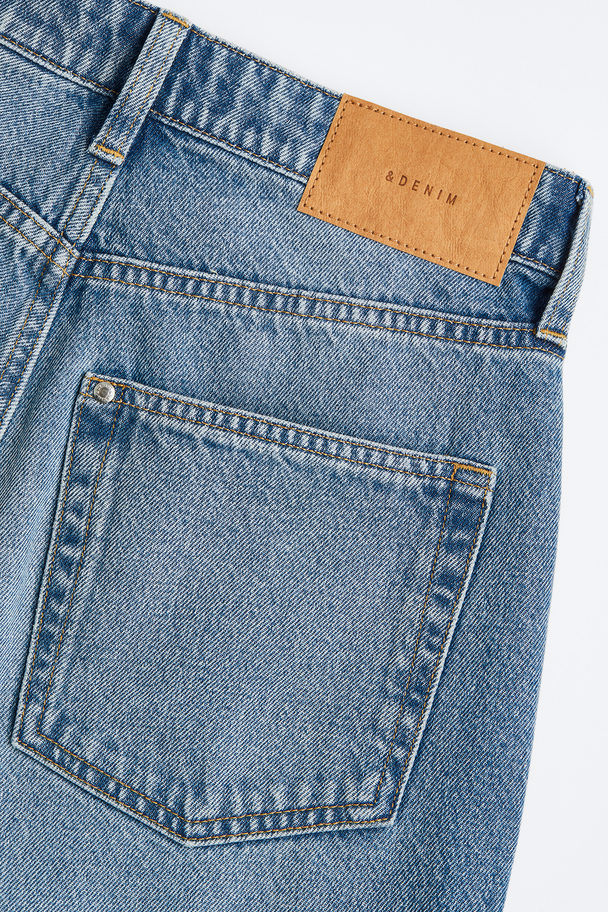 H&M Mom Loose Fit Ultra High Jeans Denimblauw