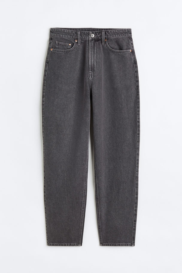 H&M Mom Loose Fit Ultra High Jeans Grey