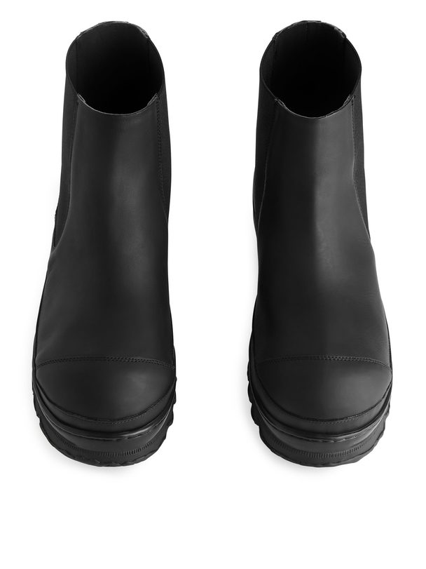 Arket Low-cut Leather Boots Black