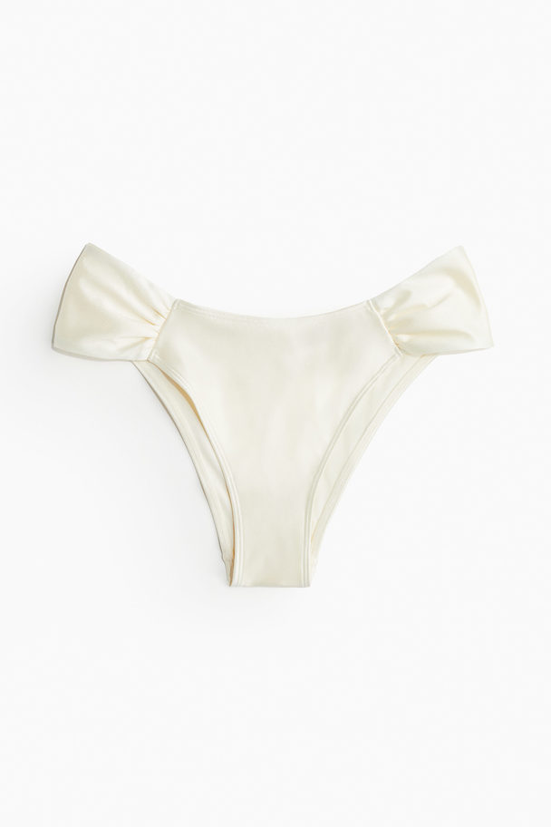 H&M Cheeky Bikinihose Cremefarben