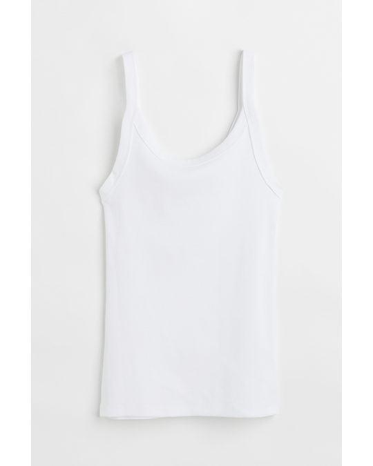 H&M Cotton Vest Top White