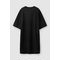 Oversized-fit Wool T-shirt Dress Black