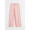 Wide High Twill Trousers Light Pink