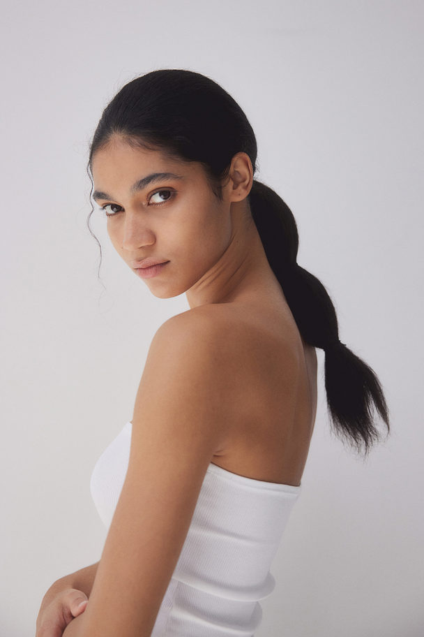 H&M Ribbed Tube Top White