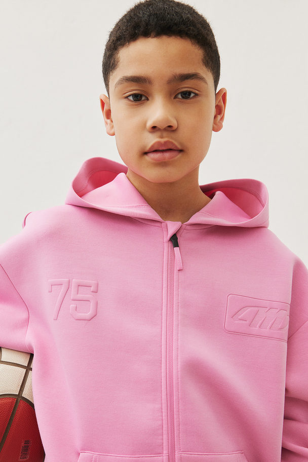 H&M Drymove™ Sports Zip-through Hoodie Pink