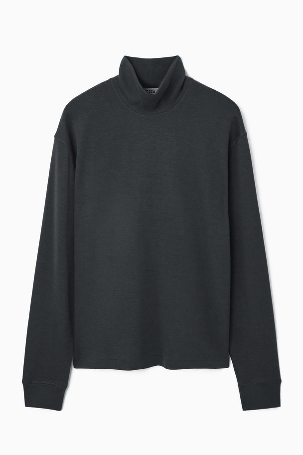 COS Turtleneck Sweatshirt Washed Black