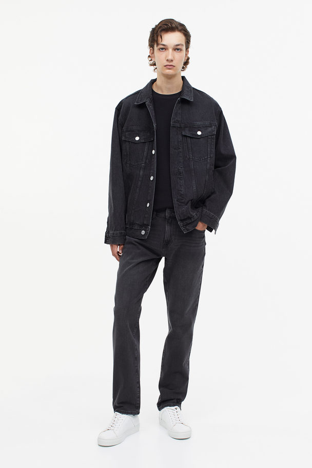 H&M Xfit® Straight Regular Jeans Dark Grey