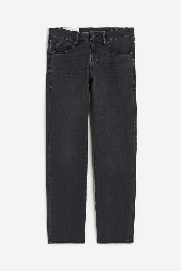H&M Xfit® Straight Regular Jeans Donkergrijs