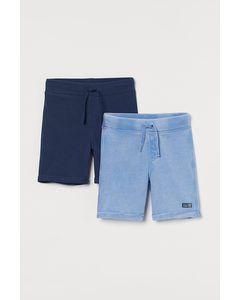 2-pack Sweatshirt Shorts Blue/dark Blue