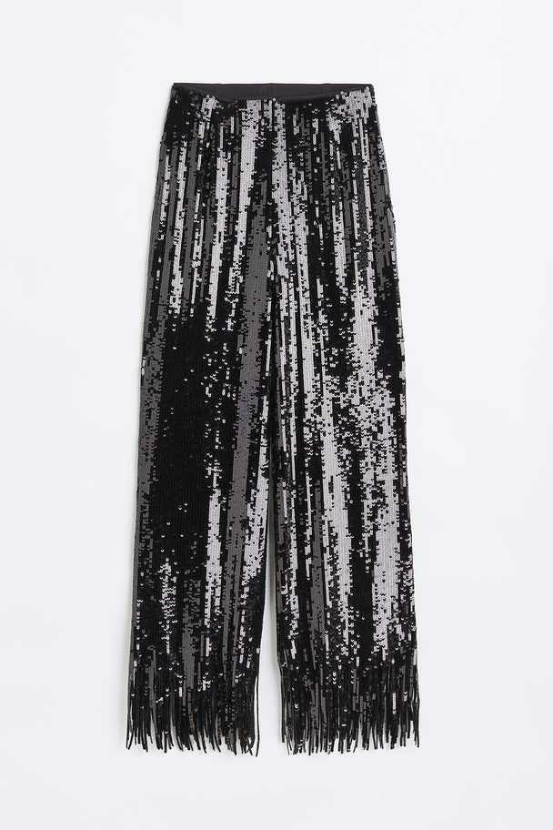 H&M Sequined Trousers Black