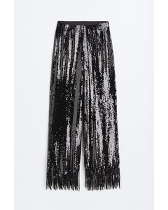 Sequined Trousers Black