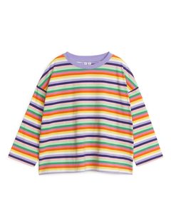 Long Sleeve Jersey Top Lilac/multicolour