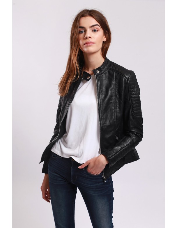 Le Temps des Cerises Leather Jacket Lien