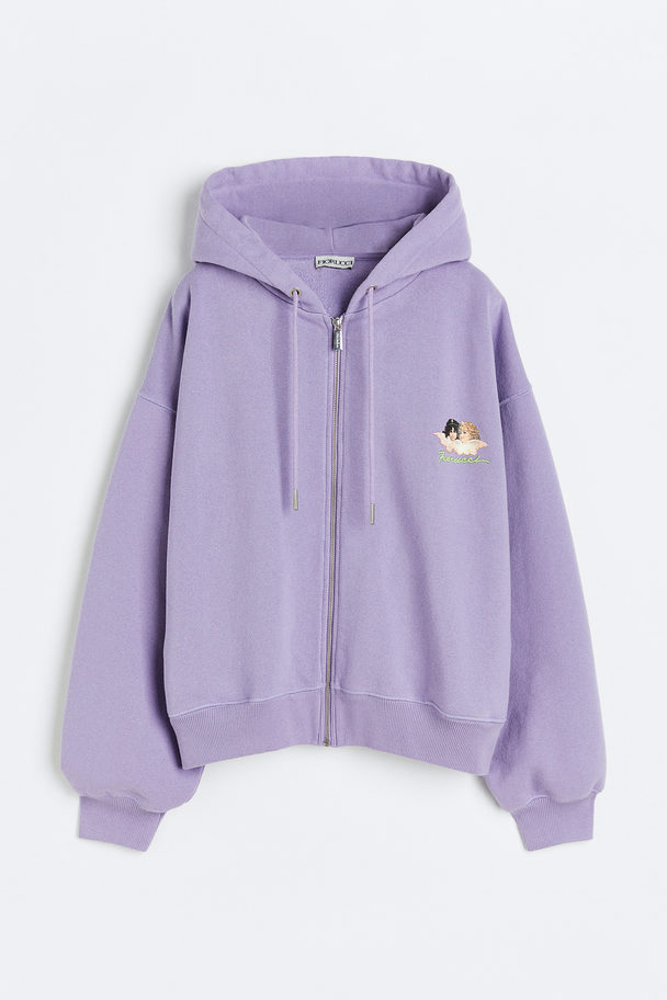 Fiorucci Engel-zip-hoodie Lavendel Violett