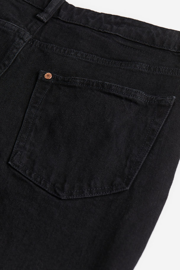 H&M Regular Tapered Jeans Schwarz/No fade black