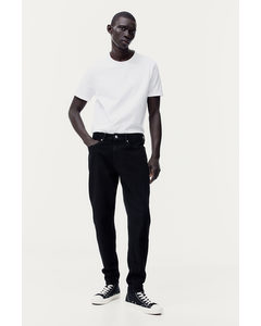 Regular Tapered Jeans Zwart/no Fade Black