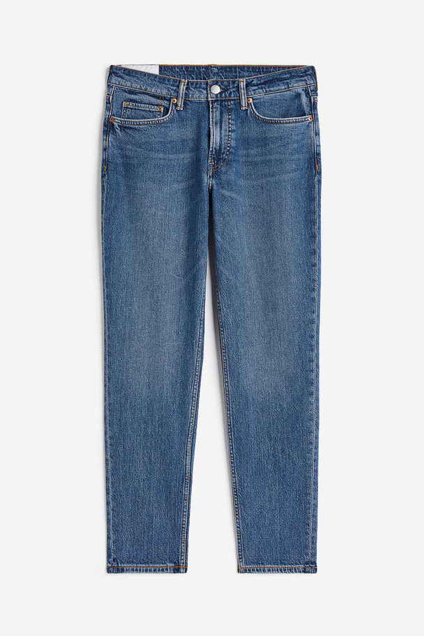 H&M Regular Tapered Jeans Denimblauw