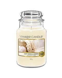 Yankee Candle Classic Large Jar Soft Wool and Amber 623g