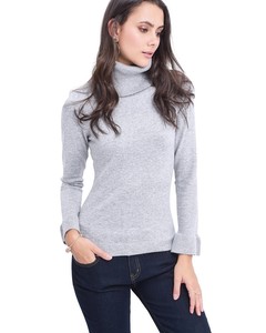 Ball-neck Sweater, Ruffled Sleeves